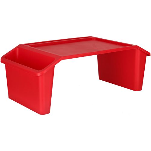 Laptop desk with organizer red