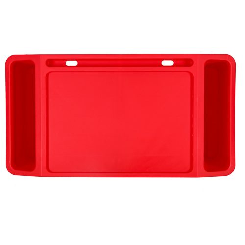 Laptop desk with organizer red
