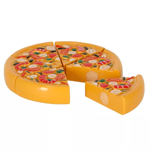 Deluxe Cutting Food Playset – Pizza, Burger & Fruits with basket 26 pcs