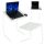 Összecsukható laptop oldalsó asztal 52 x 40 cm fehér