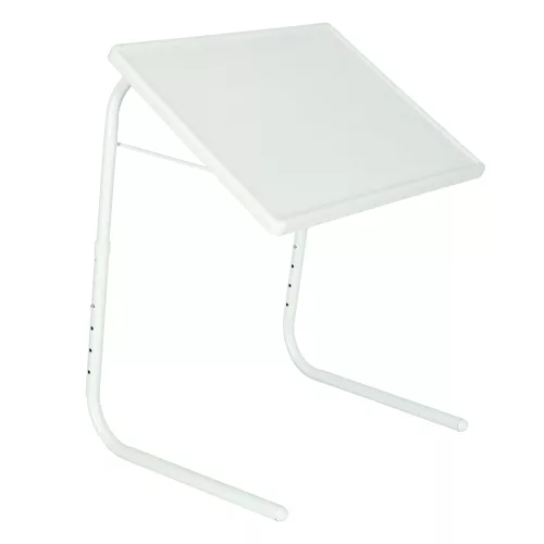Laptop side table foldable 52 x 40 cm white