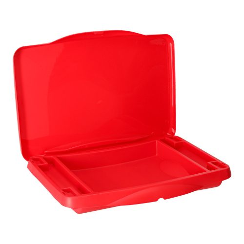 Children's car table with storage compartment, red