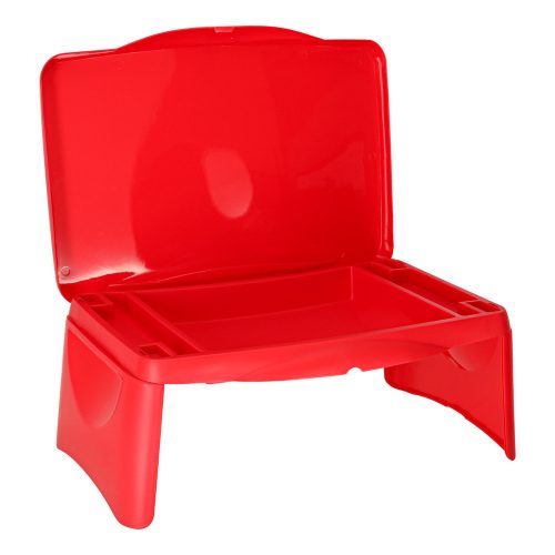 Children's car table with storage compartment, red