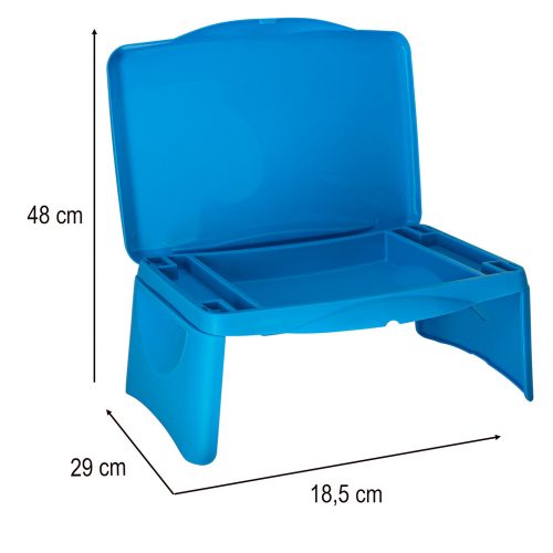 Children's car table with storage compartment, blue