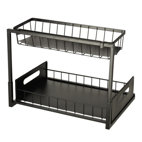 Under-sink organizer for double cabinet