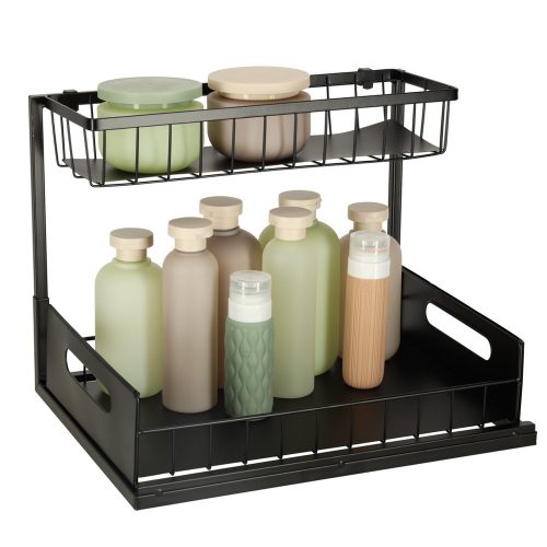 Under-sink organizer for double cabinet