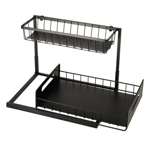 Under-sink organizer for double cabinet