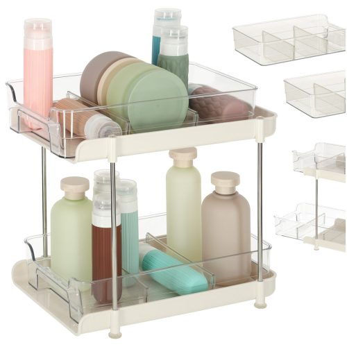 Organiser for desk acrylic two-tier