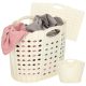 Laundry Basket Foldable Bathroom Organizer Cream