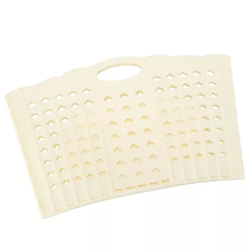 Laundry Basket Foldable Bathroom Organizer Cream