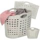 Laundry Basket Foldable Bathroom Organizer Gray