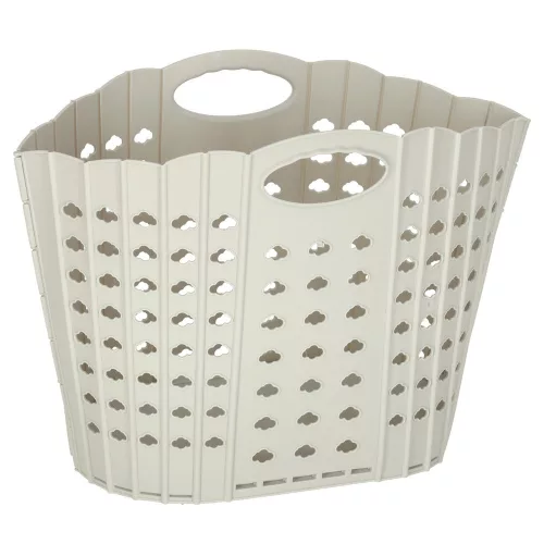 Laundry Basket Foldable Bathroom Organizer Gray
