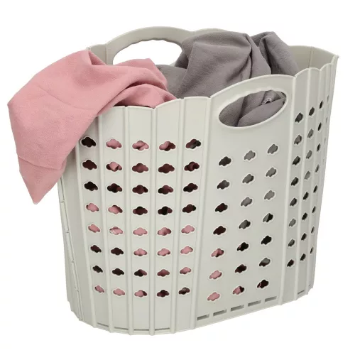 Laundry Basket Foldable Bathroom Organizer Gray
