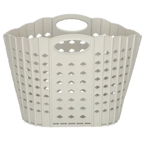 Laundry Basket Foldable Bathroom Organizer Gray