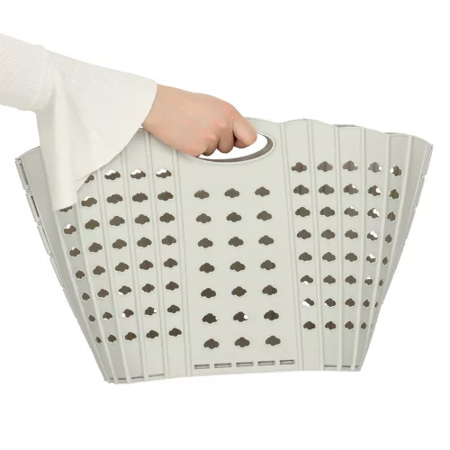 Laundry Basket Foldable Bathroom Organizer Gray