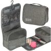 Hanging travel cosmetic bag foldable gray