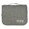 Hanging travel cosmetic bag foldable gray
