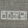 Hanging travel cosmetic bag foldable gray