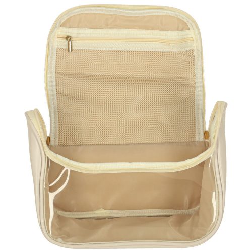 Travel cosmetic case organizer beige