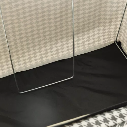 Wardrobe linen storage frame white black 100L