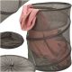Clothes basket laundry rack foldable mesh hanging basket