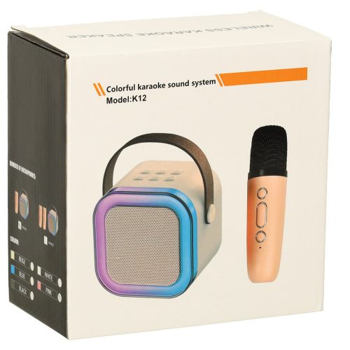 Karaoke speaker with microphone pink