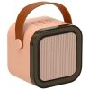Karaoke speaker with microphone pink