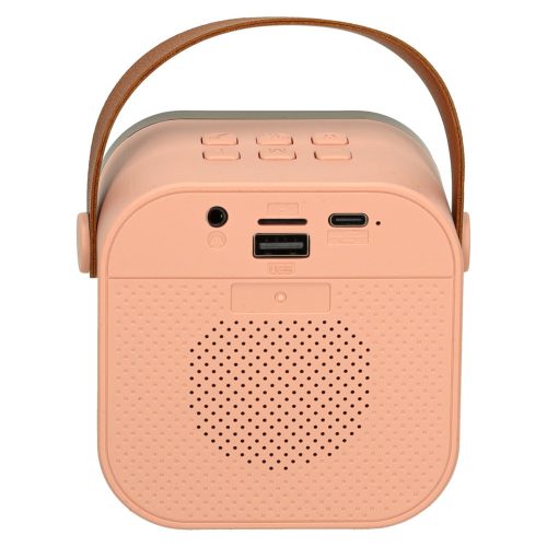 Karaoke speaker with microphone pink