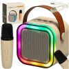 Karaoke speaker with microphone gold