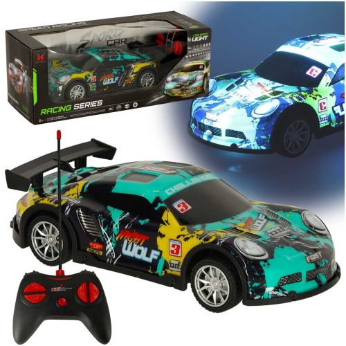 RC sports car blue and green