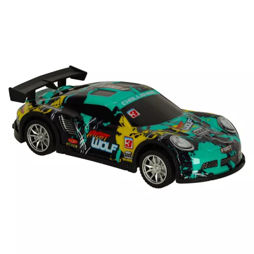 RC sports car blue and green