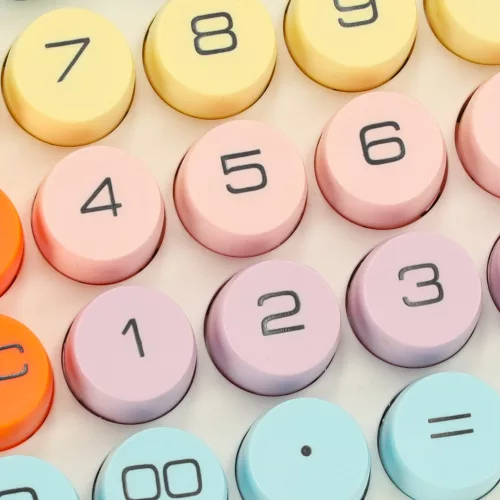 Office calculator round buttons