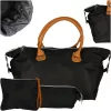 Women's multifunctional stroller travel bag for moms in black set