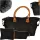 Women's multifunctional stroller travel bag for moms in black set