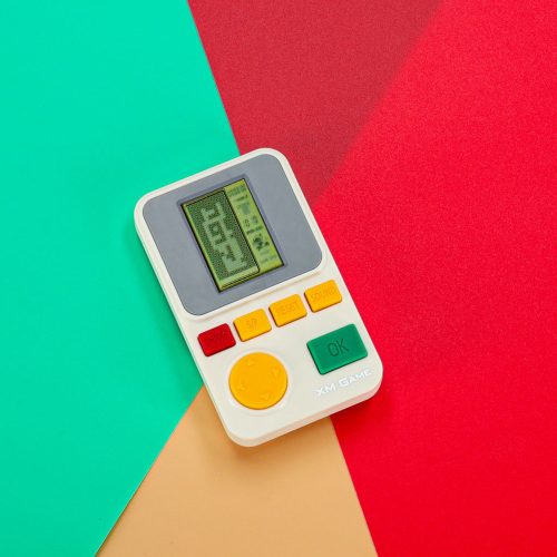 Electronic arcade game portable console white