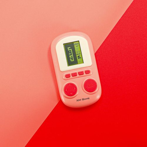 Electronic arcade game portable console pink