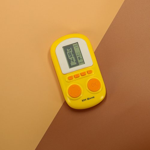 Electronic arcade game portable console yellow