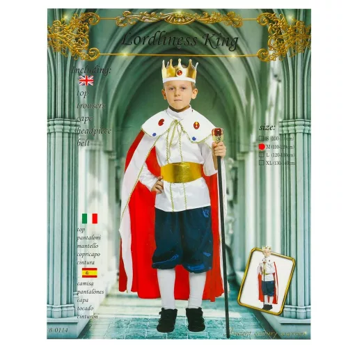 King carnival costume size M