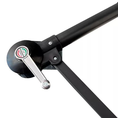 Large folding garden parasol with 290cm extension arm in black