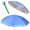 Beach umbrella adjustable collapsible UV foldable 150cm blue