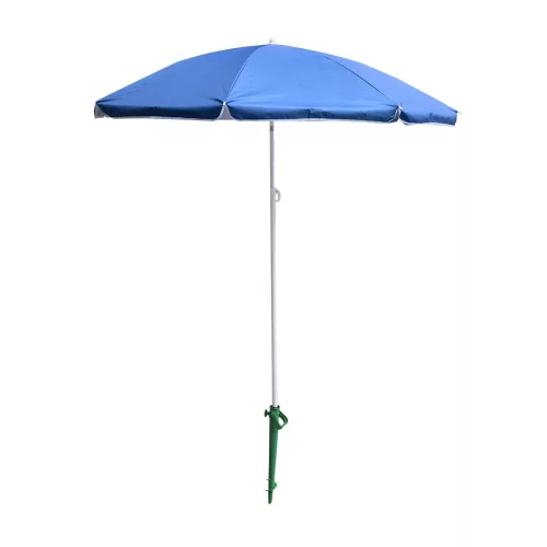 Beach umbrella adjustable collapsible UV foldable 150cm blue