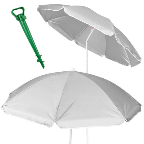Állítható, összecsukható, UV-szűrős strandernyő, 150 cm, szürke