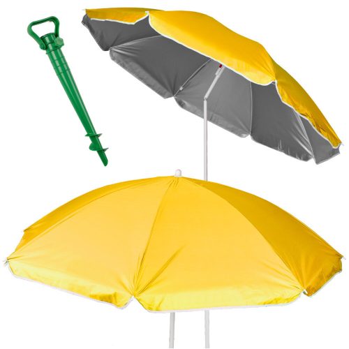 Állítható, összecsukható, UV-szűrős napernyő, 150 cm, sárga