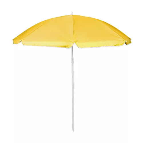 Beach umbrella adjustable collapsible UV foldable 150cm yellow