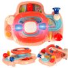 Children's interactive steering wheel toy simulator with musical sounds pink
