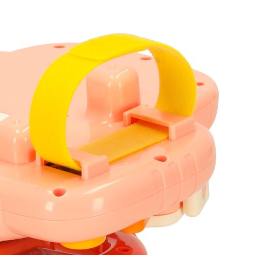 Children's interactive steering wheel toy simulator with musical sounds pink