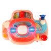 Children's interactive steering wheel toy simulator with musical sounds pink