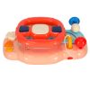 Children's interactive steering wheel toy simulator with musical sounds pink