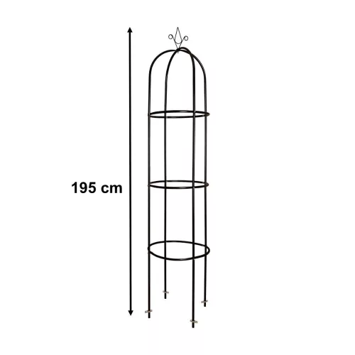Garden pergola column pillar bell rose stand climbing flowers metal 195 cm