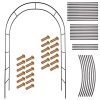 Kerti pergola ívtartó rózsákhoz, virágokhoz, borostyánhoz, kúszónövényekhez, fémből, 240 x 140 cm